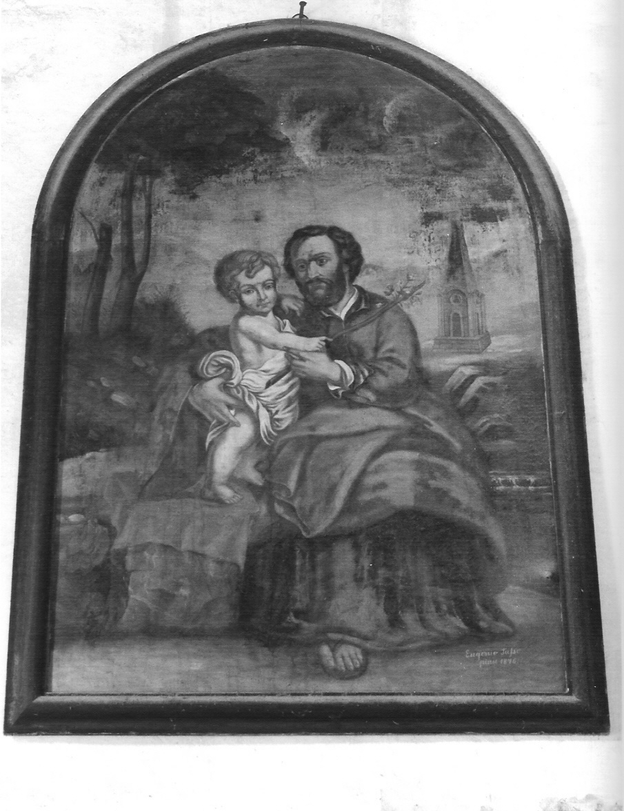 San Giuseppe e Gesù Bambino (dipinto, opera isolata) di Tasso Eugenio (sec. XIX)