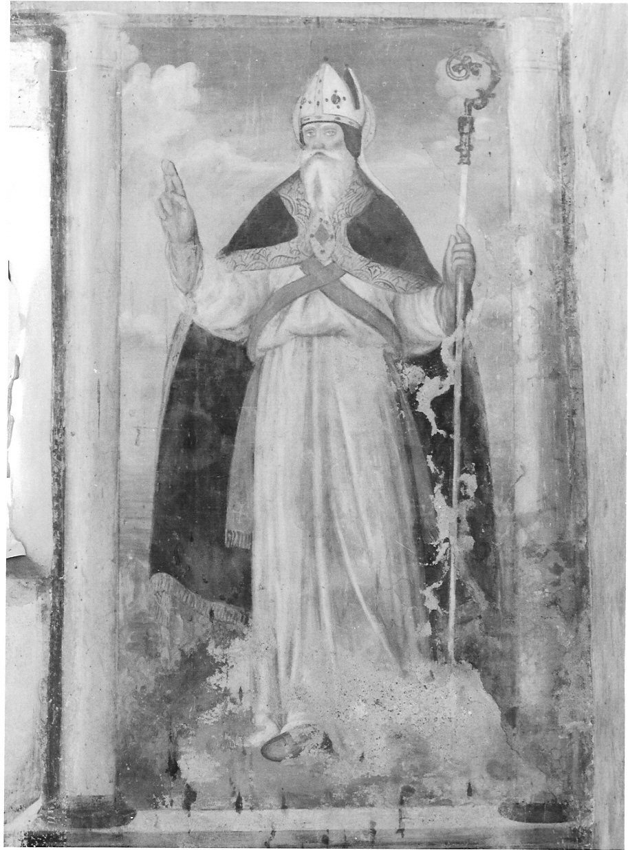 Santo vescovo (dipinto) - ambito lombardo (seconda metà, prima metà sec. XVI, sec. XVII)