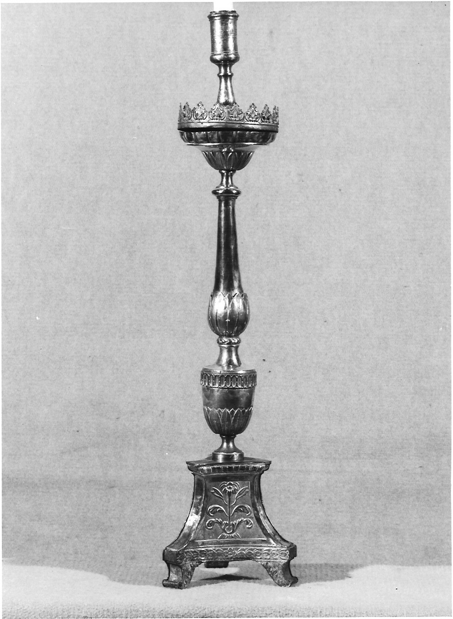 candeliere d'altare, serie - bottega lombarda (sec. XIX)