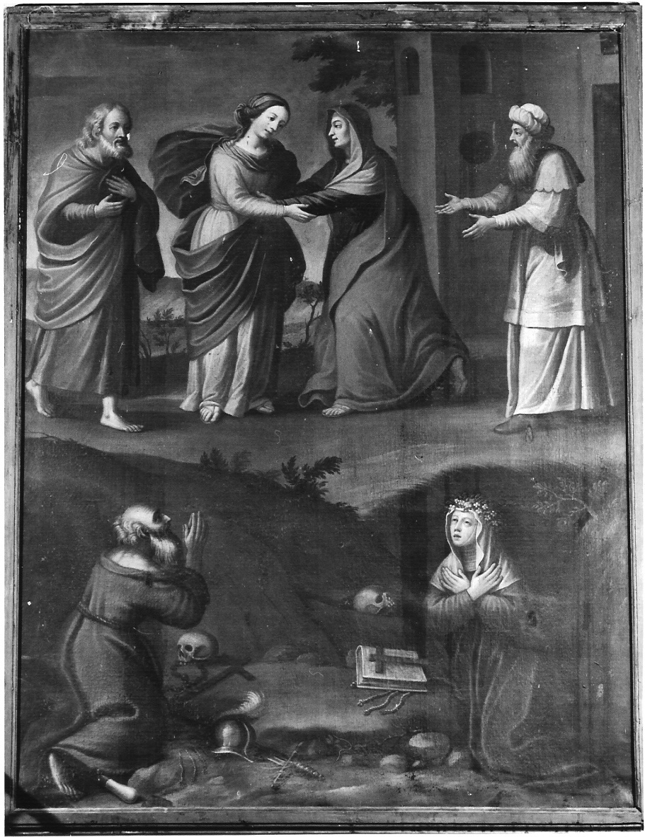 visitazione con Santi (dipinto, opera isolata) - ambito lombardo (sec. XVII)