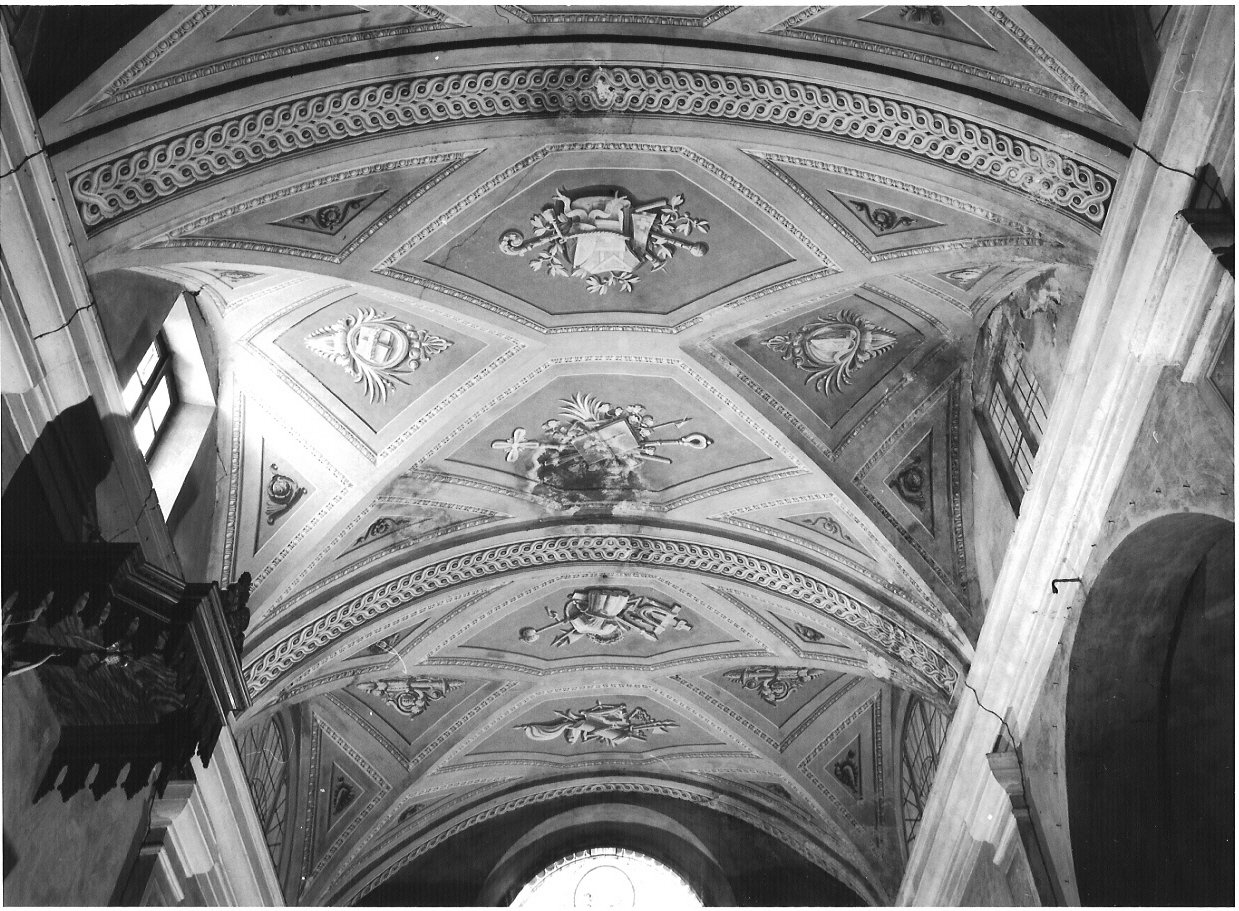 simboli della chiesa trionfante (dipinto) - ambito lombardo (seconda metà sec. XIX)