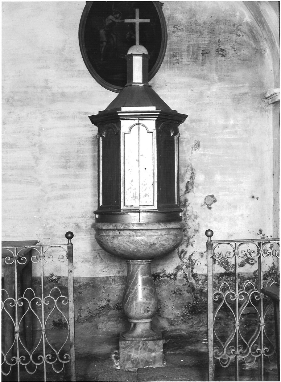 fonte battesimale - bottega comacina (sec. XVIII)