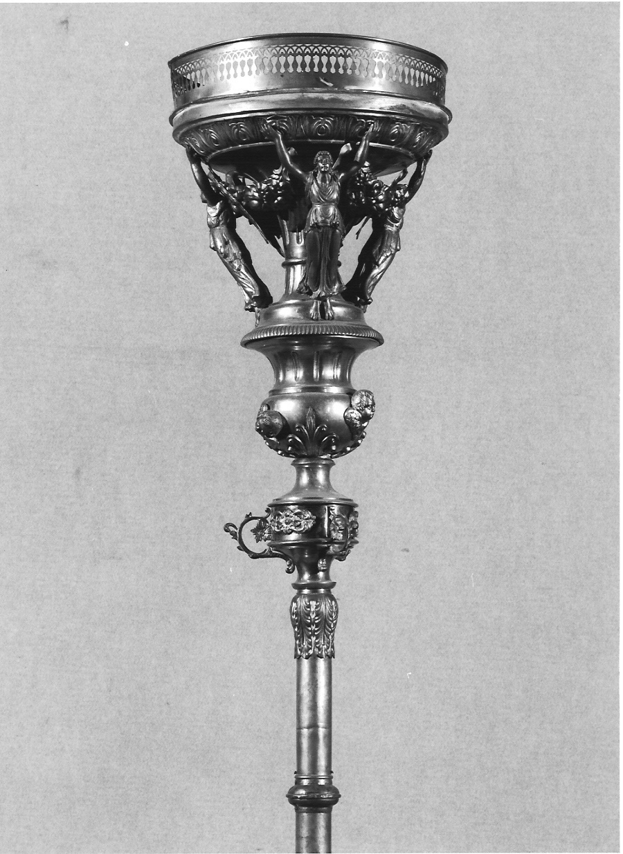 candelabro portatile, serie - bottega lombarda (seconda metà sec. XIX)