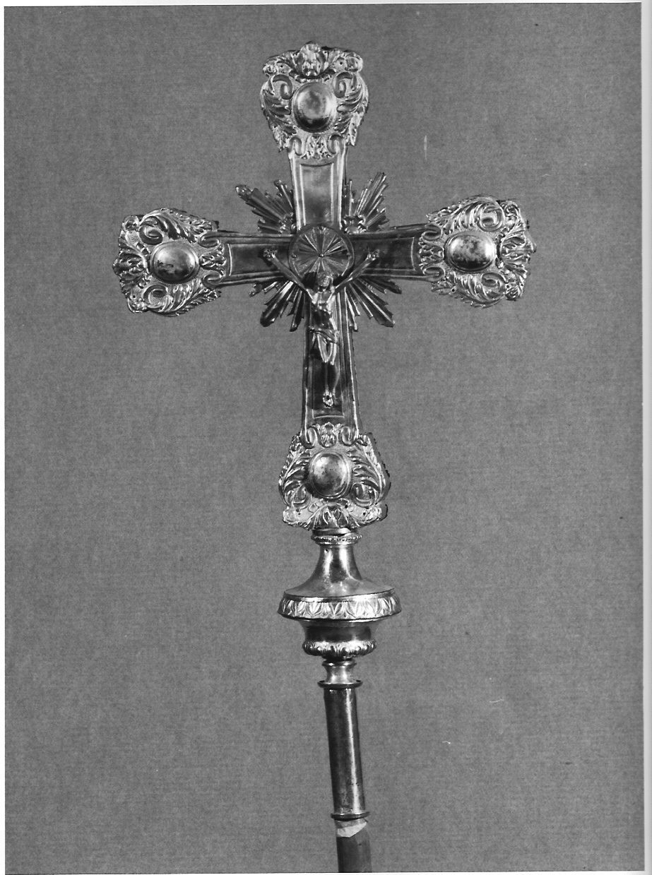 croce processionale, opera isolata - bottega lombarda (prima metà sec. XIX)