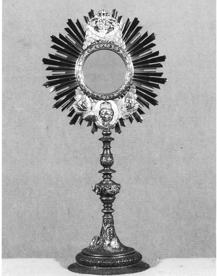 ostensorio - a raggiera - bottega lombarda (secc. XVIII/ XIX)