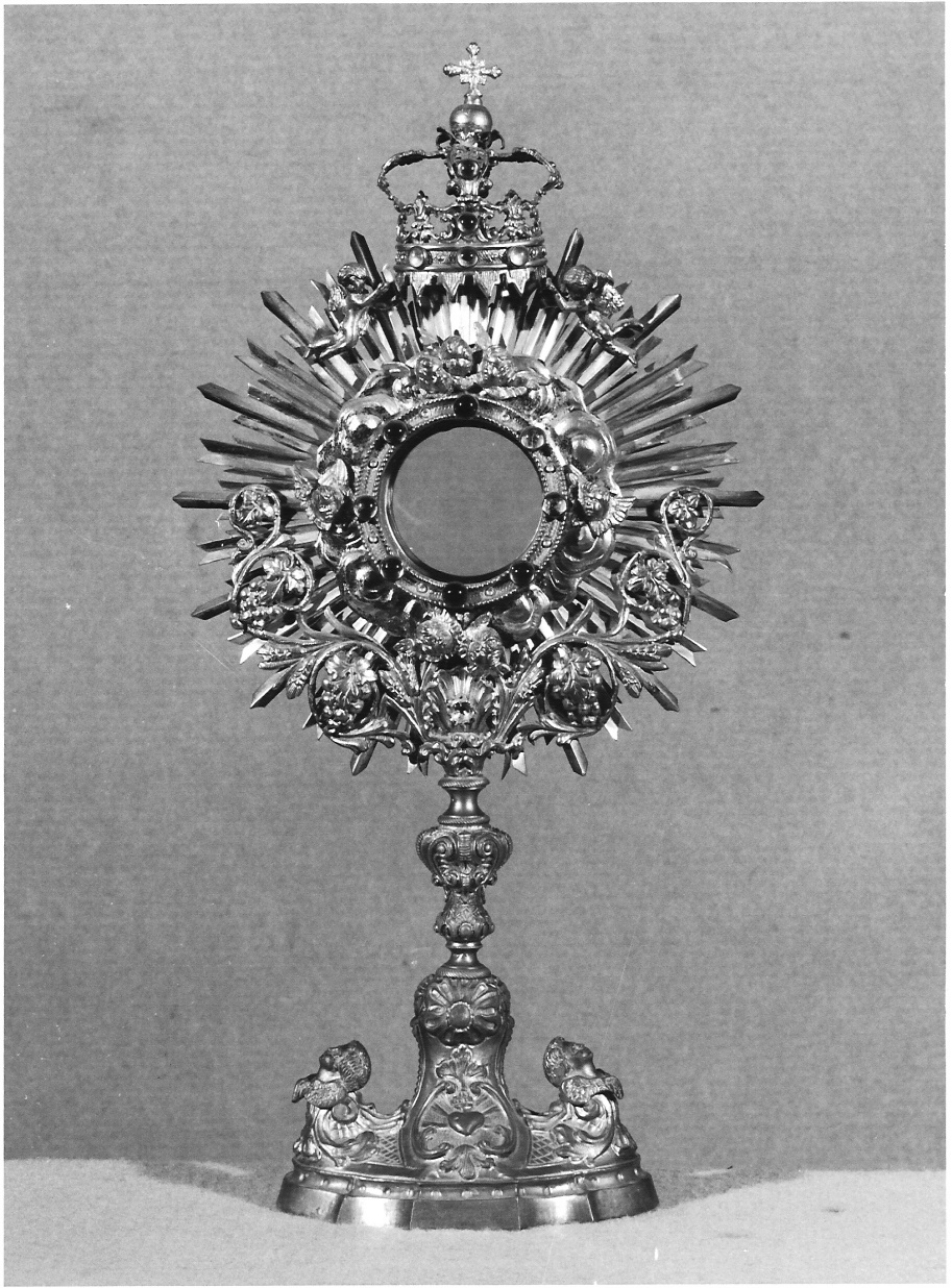 ostensorio - a raggiera - bottega lombarda (secc. XVIII/ XIX)