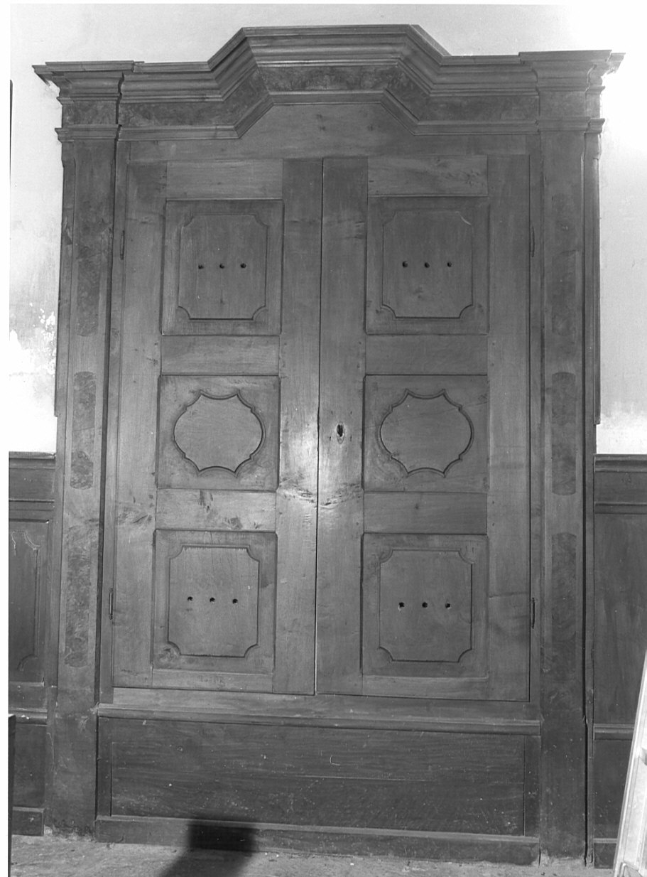 armadio - a muro, opera isolata - bottega lombarda, ambito lombardo (sec. XIX)