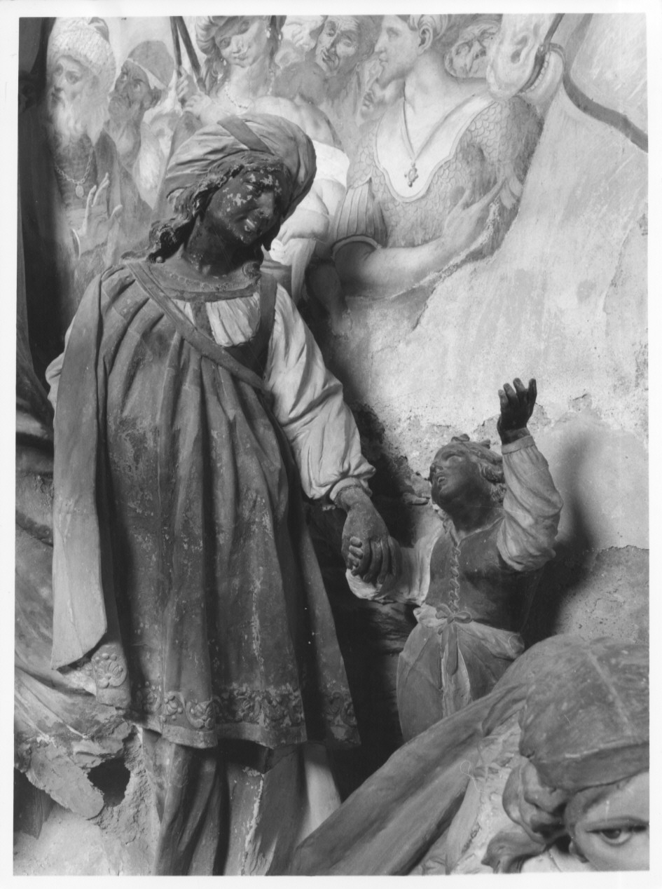 La zingara, donna di colore con bambina (gruppo scultoreo, ciclo) di Silva Agostino (sec. XVII)