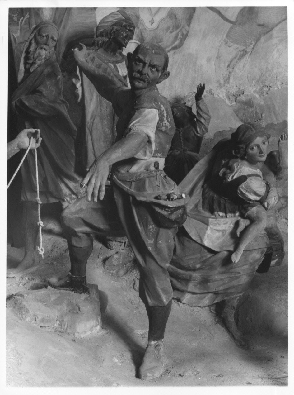 carnefice con borsa di chiodi (statua, ciclo) di Silva Agostino (sec. XVII)