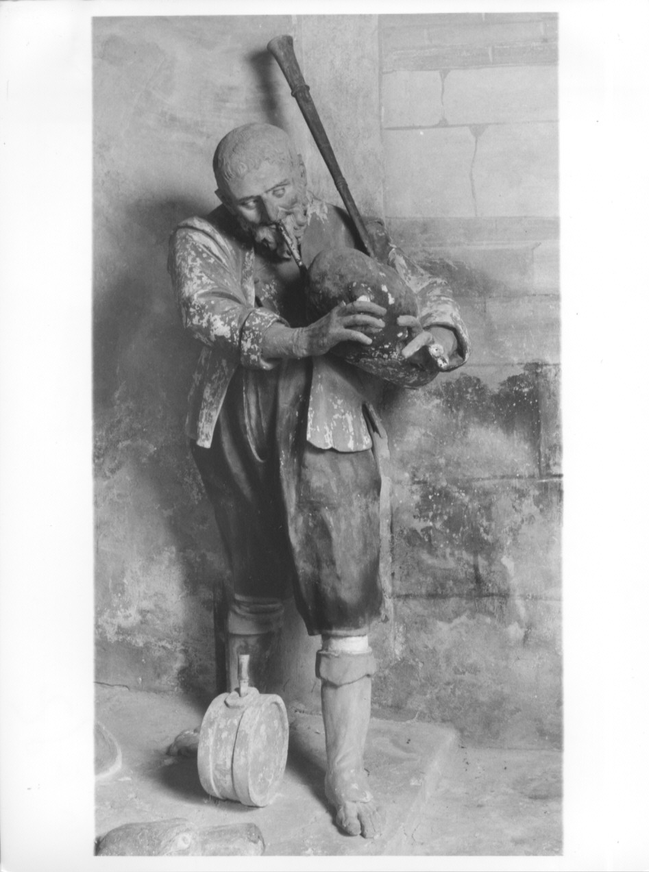pastore con zampogna (statua, ciclo) di Silva Francesco il Vecchio (attribuito) (sec. XVII)