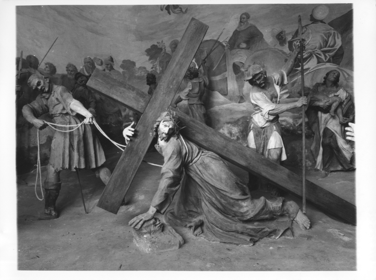 Cristo caduto sotto la croce (statua, ciclo) di Silva Agostino (sec. XVII)