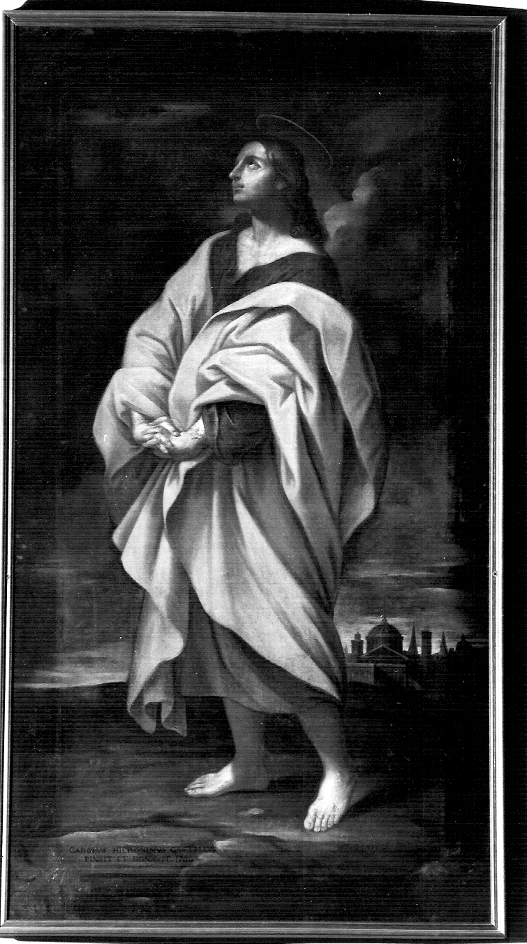 San Giovanni Evangelista (dipinto, elemento d'insieme) di Castelli Carlo Gerolamo (sec. XVIII)