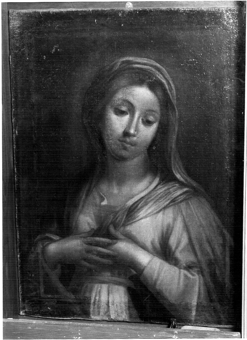 Madonna annunciata (dipinto, opera isolata) di Castelli Carlo Gerolamo (attribuito) (prima metà sec. XVIII)