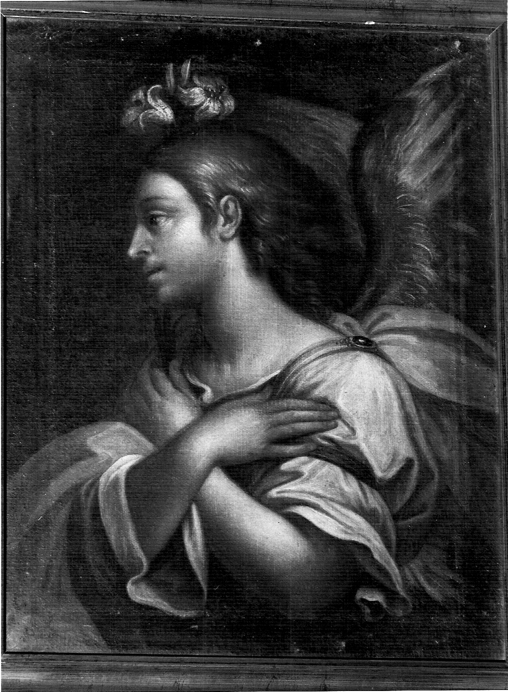 angelo annunciante (dipinto, opera isolata) di Castelli Carlo Gerolamo (attribuito) (prima metà sec. XVIII)