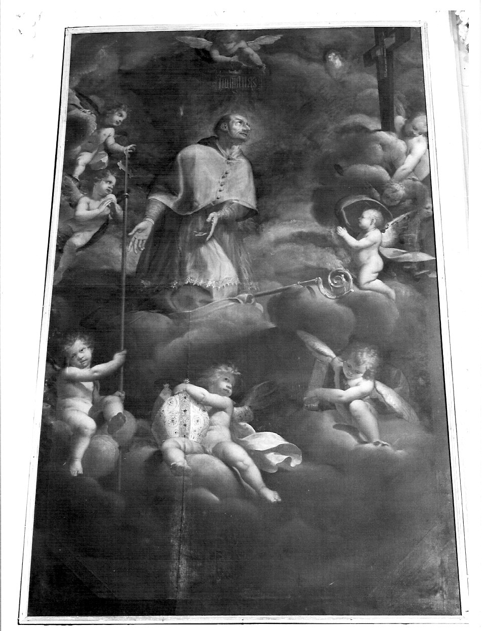 gloria di San Carlo Borromeo (dipinto, opera isolata) - ambito lombardo (secondo quarto sec. XVII)