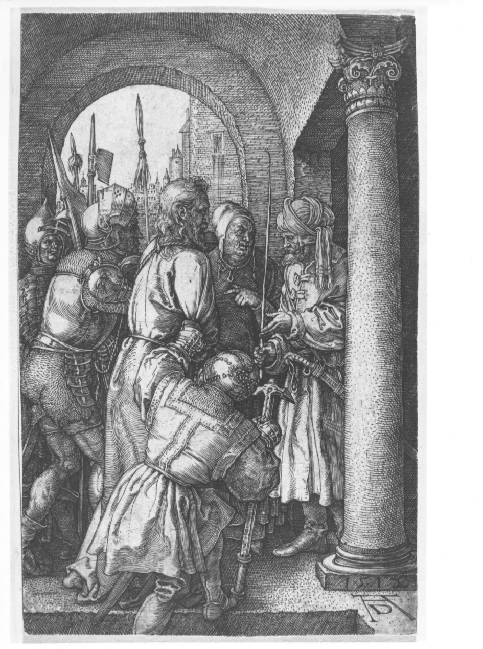 Cristo davanti a Pilato (stampa, serie) di Durer Albrecht (sec. XVI)