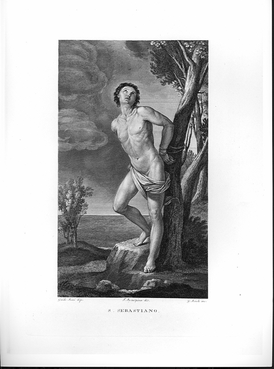 S. Sebastiano, San Sebastiano (stampa, serie) di Rosaspina Francesco, Asioli Giuseppe, Reni Guido (sec. XIX)