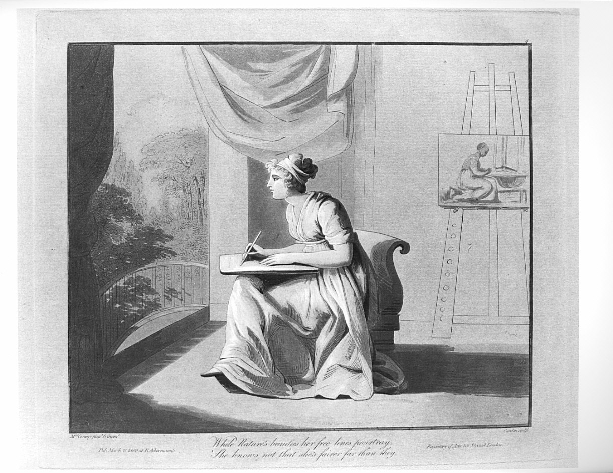 giovane donna (stampa, serie) di Cardon Antoine, Cosway Hadfield Maria (sec. XIX)