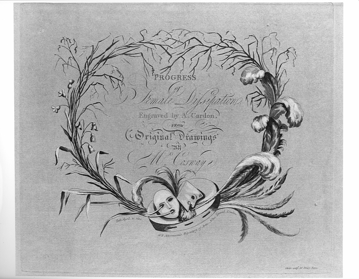 cartiglio con inscrizione (stampa, serie) di Cardon Antoine, Cosway Hadfield Maria (sec. XIX)