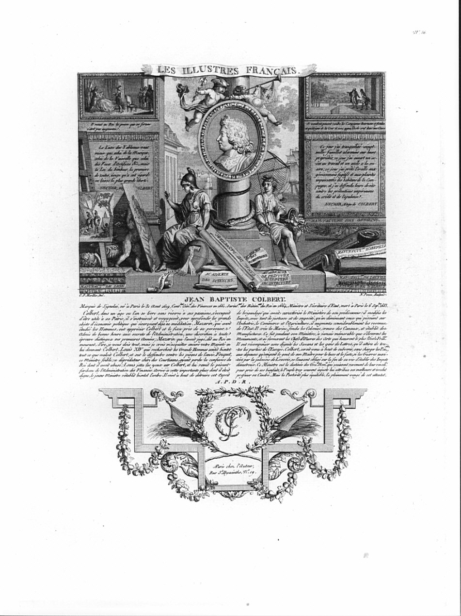 cartigli (stampa, serie) di Ponce Nicolas, Marillier Clement Pierre (sec. XIX)