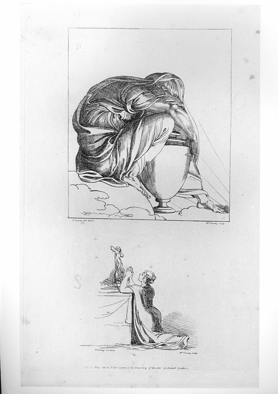 figura femminile/ Santa Maria Maddalena penitente (stampa, serie) di Cosway Hadfield Maria, Cosway Richard (sec. XIX)