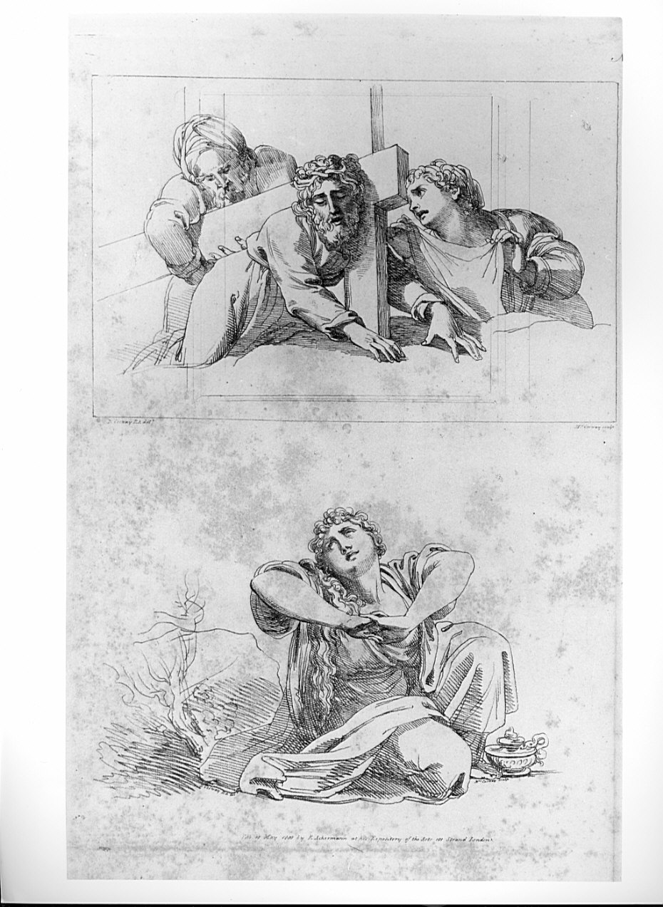 Cristo portacroce / Santa Maria Maddalena (stampa, serie) di Cosway Hadfield Maria, Cosway Richard (sec. XIX)