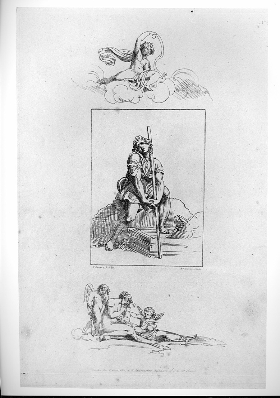 figure maschili / Ero e Lenadro (stampa, serie) di Cosway Hadfield Maria, Cosway Richard (sec. XIX)