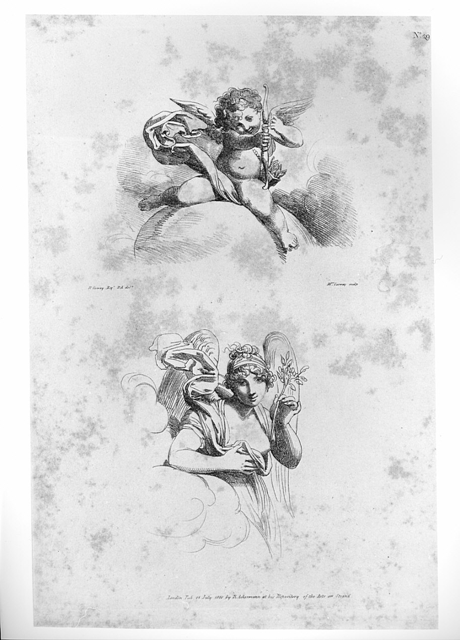 Cupido / figura femminile (stampa, serie) di Cosway Hadfield Maria, Cosway Richard (sec. XIX)