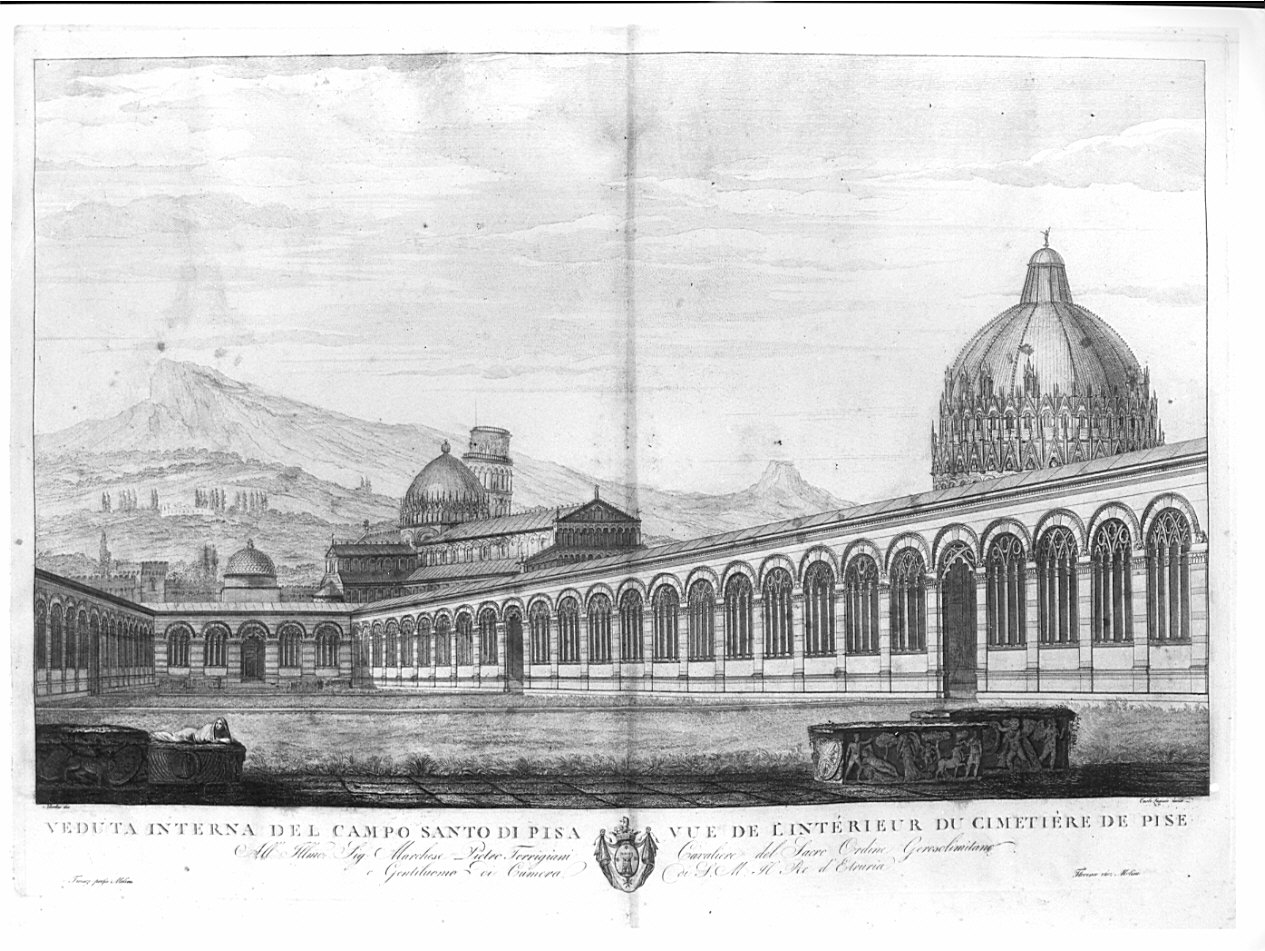 veduta del Campo Santo di Pisa, veduta del Camposanto di Pisa (stampa, serie) di Lasinio Carlo (sec. XIX)