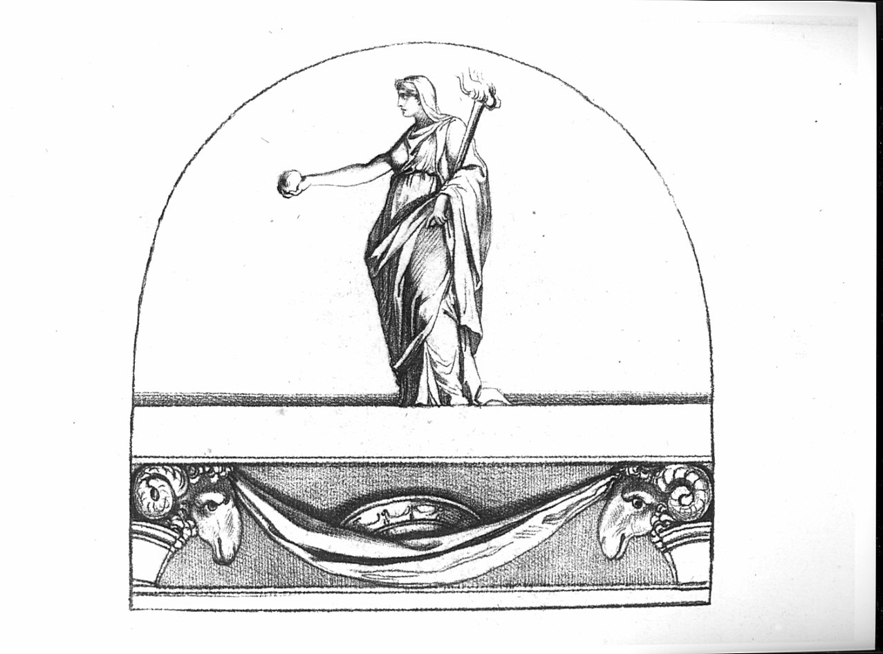 figura allegorica femminile (stampa, serie) di Rosaspina Francesco, Allegri Antonio detto Correggio (sec. XIX)