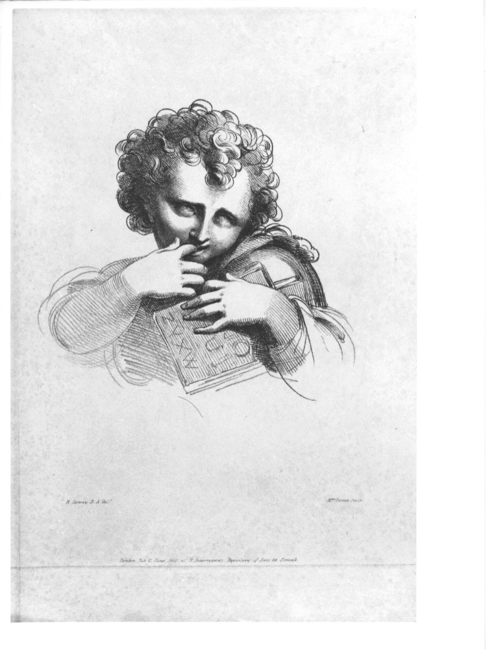 ritratto di bambino (stampa, serie) di Cosway Hadfield Maria, Cosway Richard (sec. XIX)