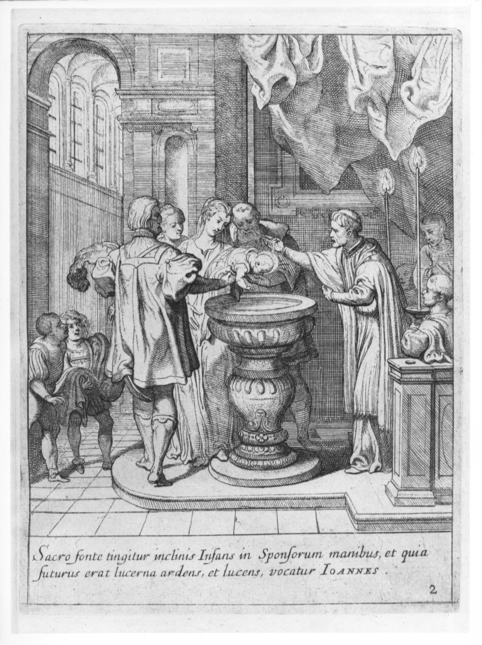 Battesimo di San Giovanni di Matha, episodi della vita di San Giovanni di Matha (stampa, serie) - ambito italiano (sec. XVII)