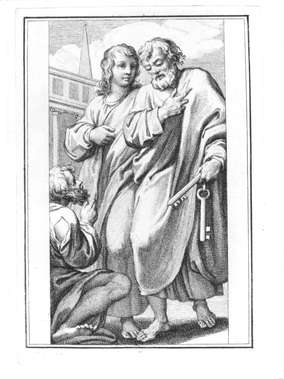 San Pietro guarisce gli infermi con la sua ombra (stampa, serie) di Rosaspina Francesco (sec. XIX)