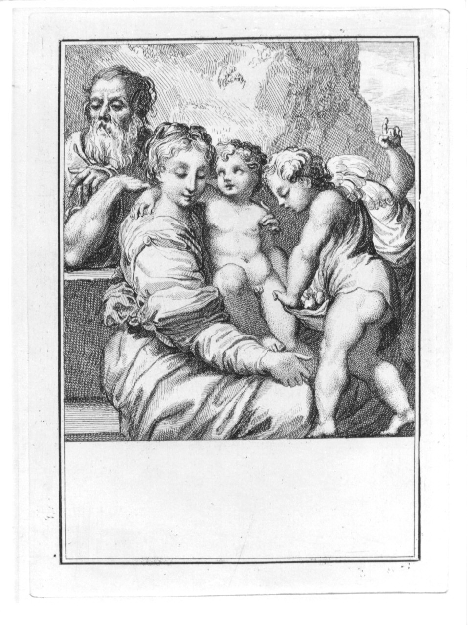 Sacra Famiglia (stampa, serie) di Rosaspina Francesco, Mazzola Francesco detto Parmigianino (sec. XIX)