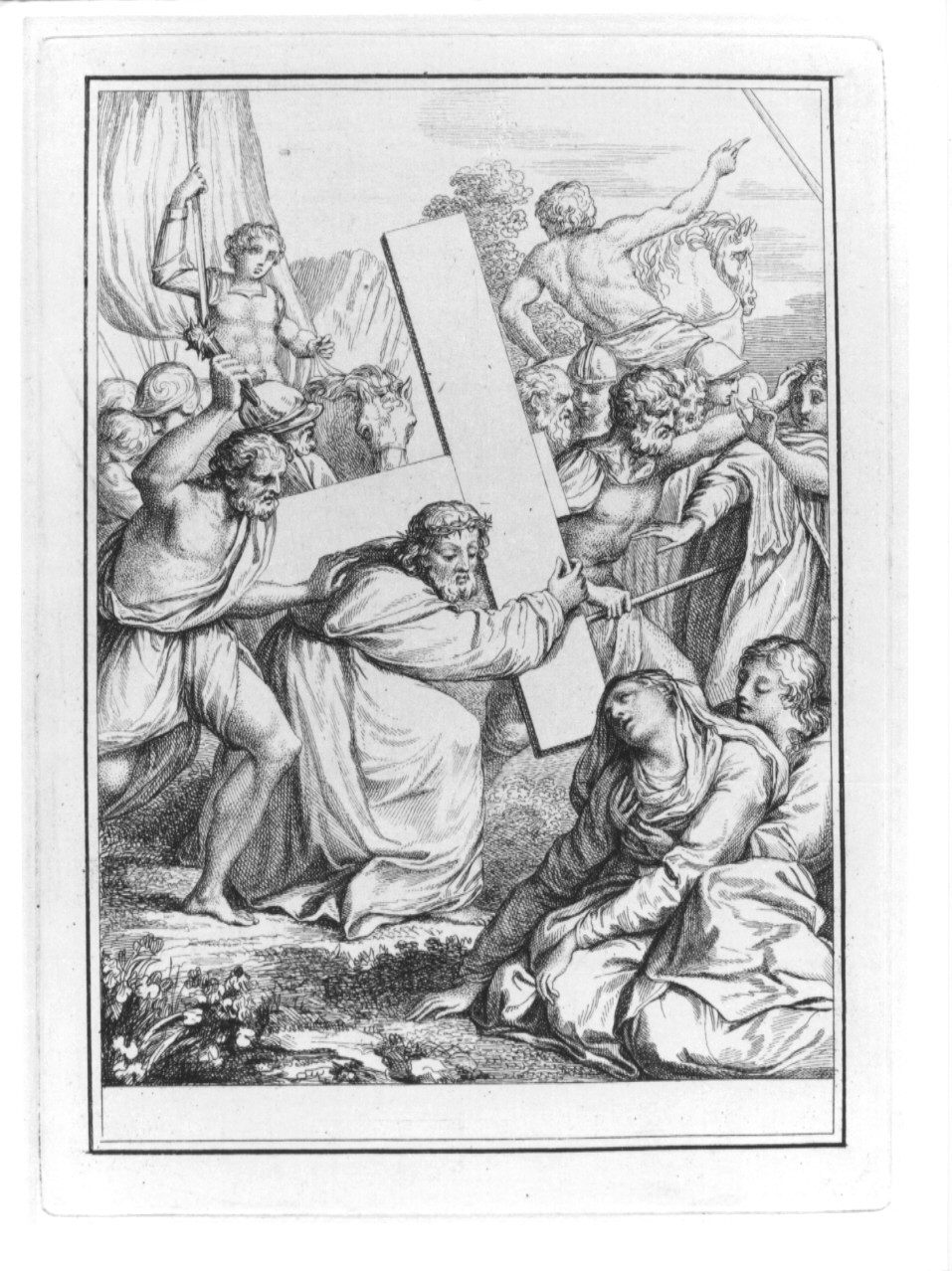 Cristo portacroce (stampa, serie) di Rosaspina Francesco - ambito veronese (sec. XIX)