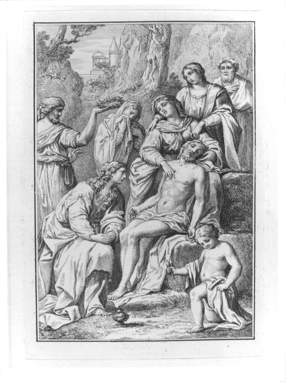 compianto sul Cristo morto (stampa, serie) di Rosaspina Francesco (sec. XIX)