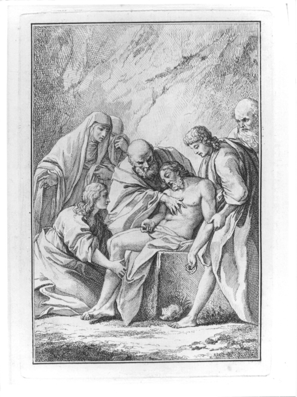 compianto sul Cristo morto (stampa, serie) di Rosaspina Francesco (sec. XIX)