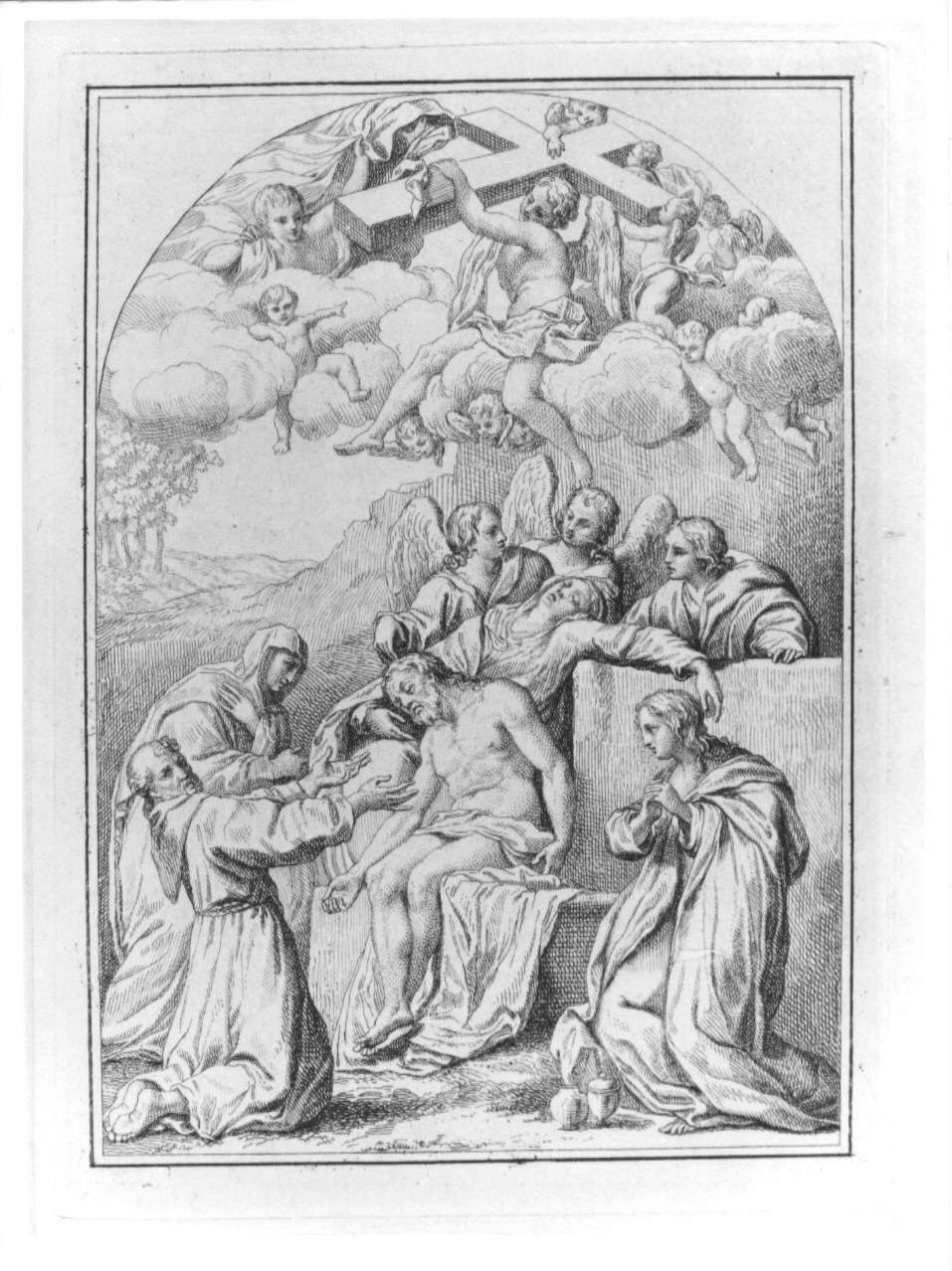 compianto sul Cristo morto (stampa, serie) di Rosaspina Francesco, Carracci Annibale (sec. XIX)