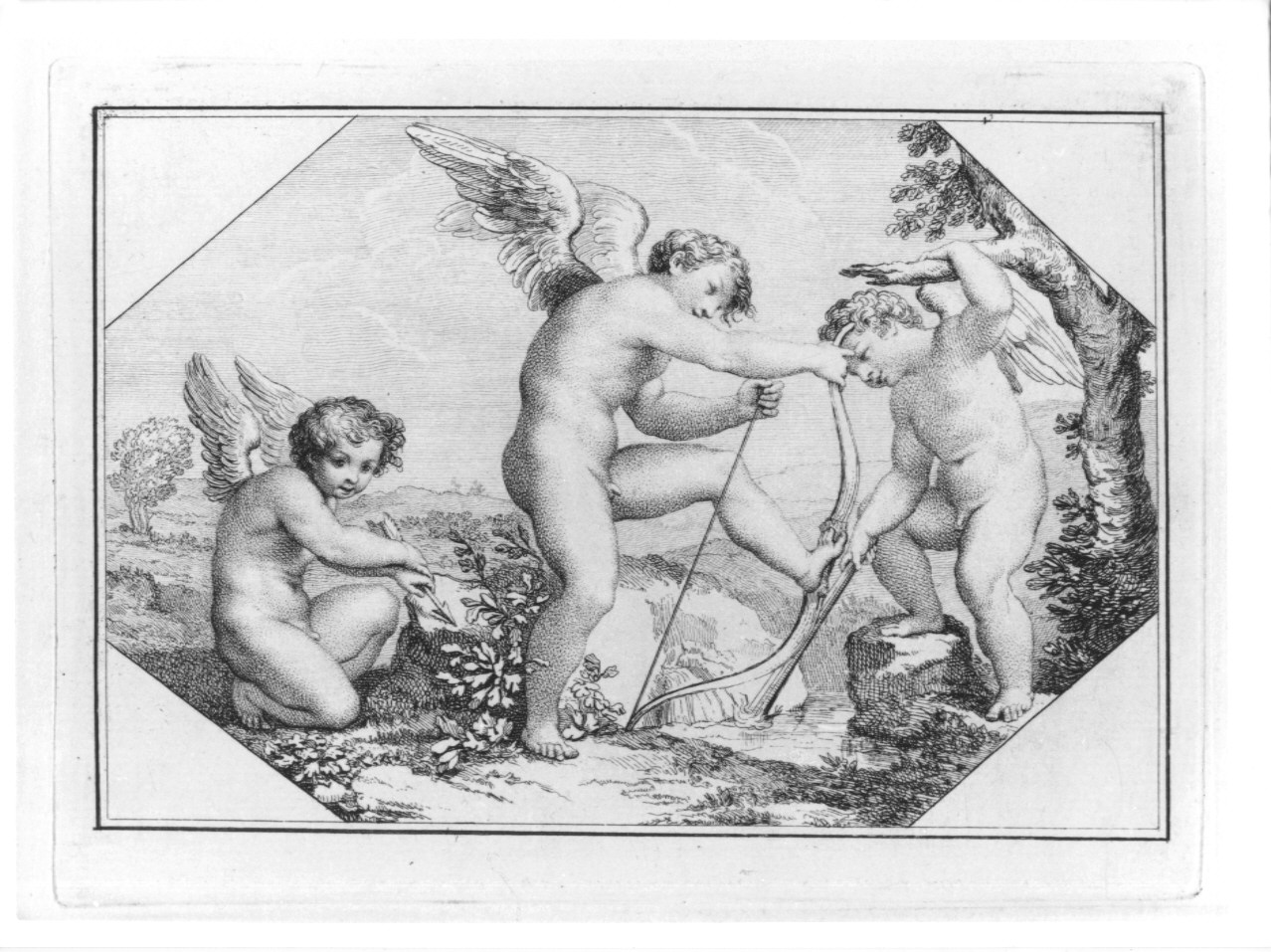 Putti (stampa, serie) di Rosaspina Francesco, Carracci Agostino (sec. XIX)