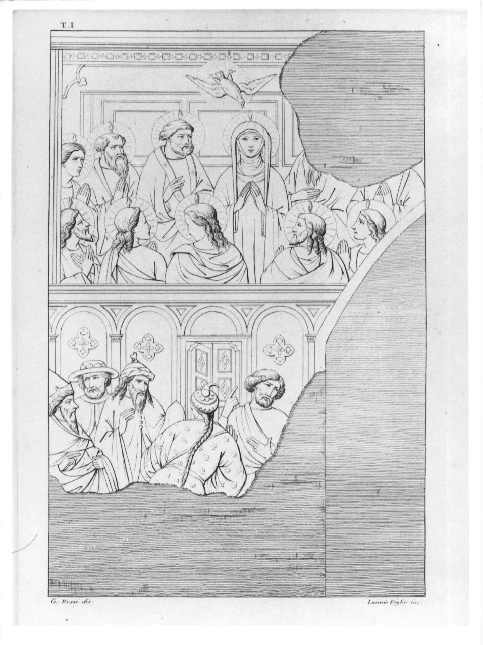 Pentecoste (stampa, serie) di Rossi Giuseppe, Lasinio Giovanni Paolo, Gerini Niccolo' di Pietro (sec. XIX)