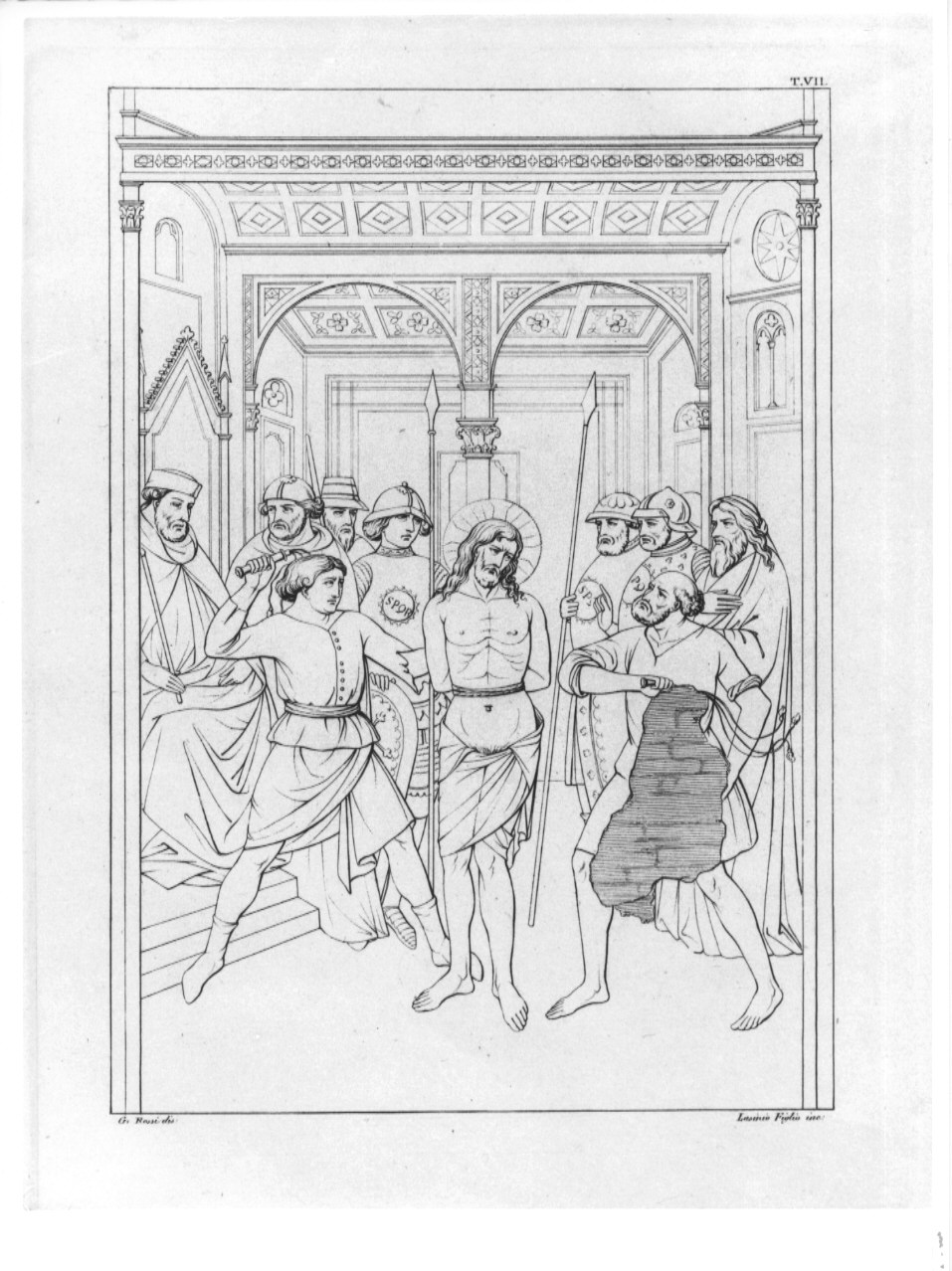 Cristo flagellato (stampa, serie) di Rossi Giuseppe, Lasinio Giovanni Paolo, Gerini Niccolo' di Pietro (sec. XIX)