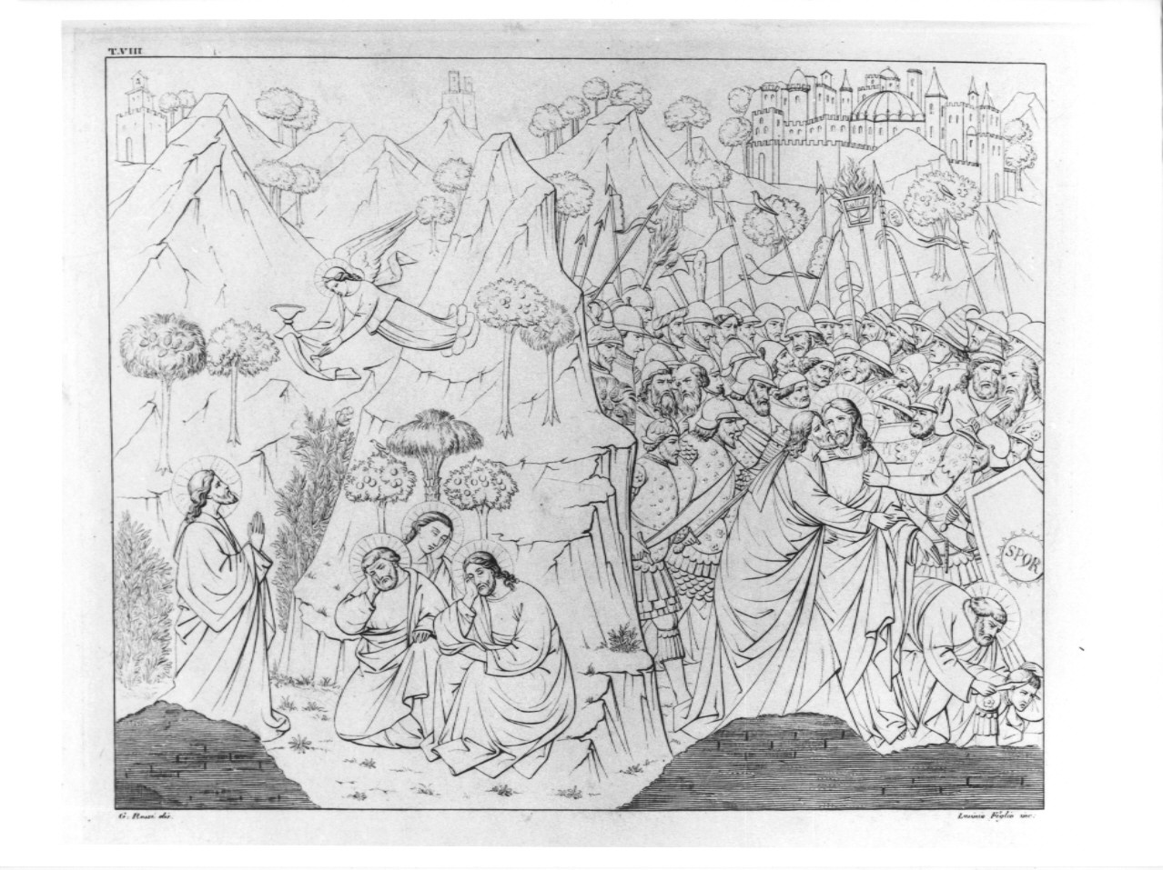 bacio di Giuda (stampa, serie) di Rossi Giuseppe, Lasinio Giovanni Paolo, Gerini Niccolo' di Pietro (sec. XIX)