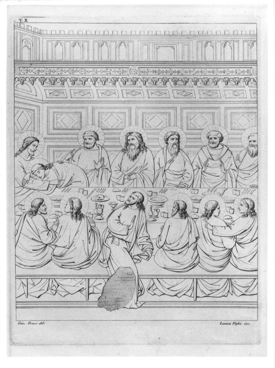 ultima cena (stampa, serie) di Rossi Giuseppe, Lasinio Giovanni Paolo, Gerini Niccolo' di Pietro (sec. XIX)