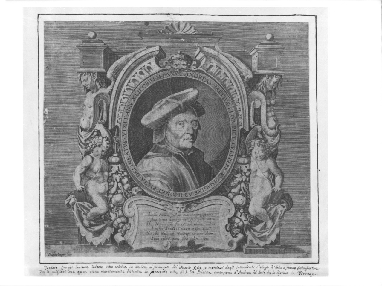 ritratto di Andrea del Sarto (stampa, serie) di Krueger Theodor, Andrea d'Agnolo detto Andrea del Sarto (sec. XVII)