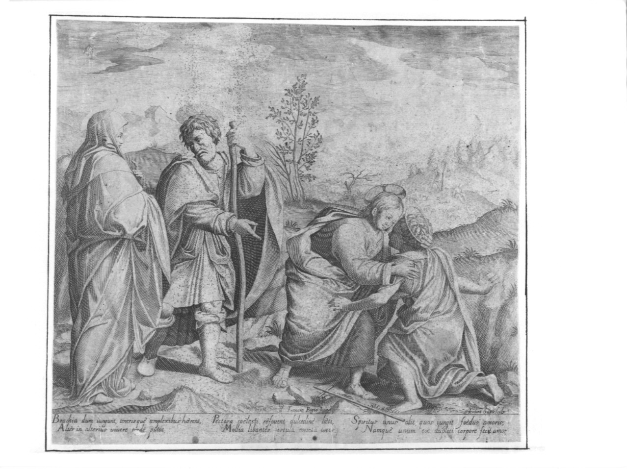 Sacra Famiglia con San Giovanni Battista bambino (stampa, serie) di Krueger Theodor, Francesco di Cristofano detto Franciabigio (sec. XVII)
