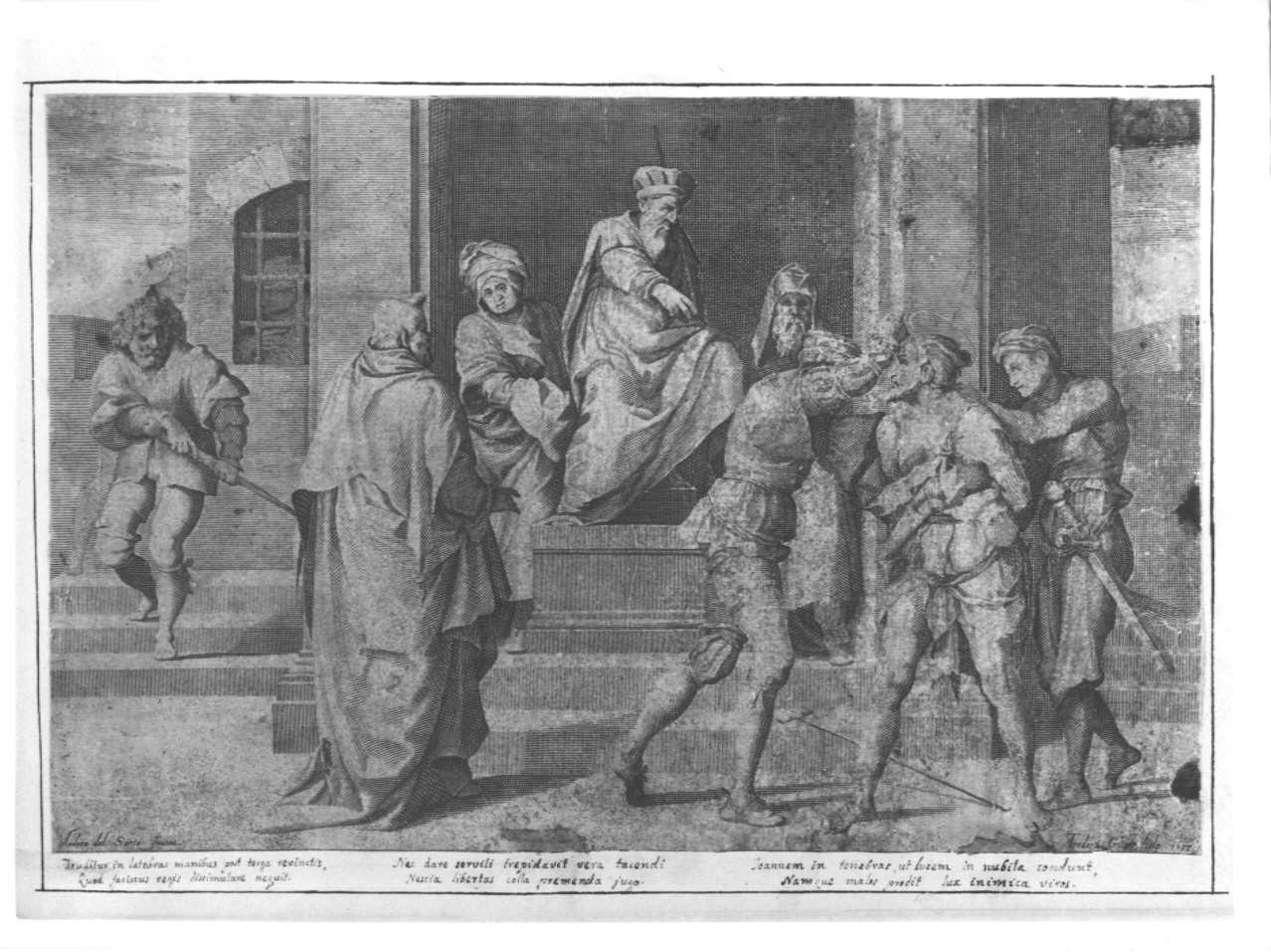 arresto di San Giovanni Battista (stampa, serie) di Krueger Theodor, Andrea d'Agnolo detto Andrea del Sarto (sec. XVII)