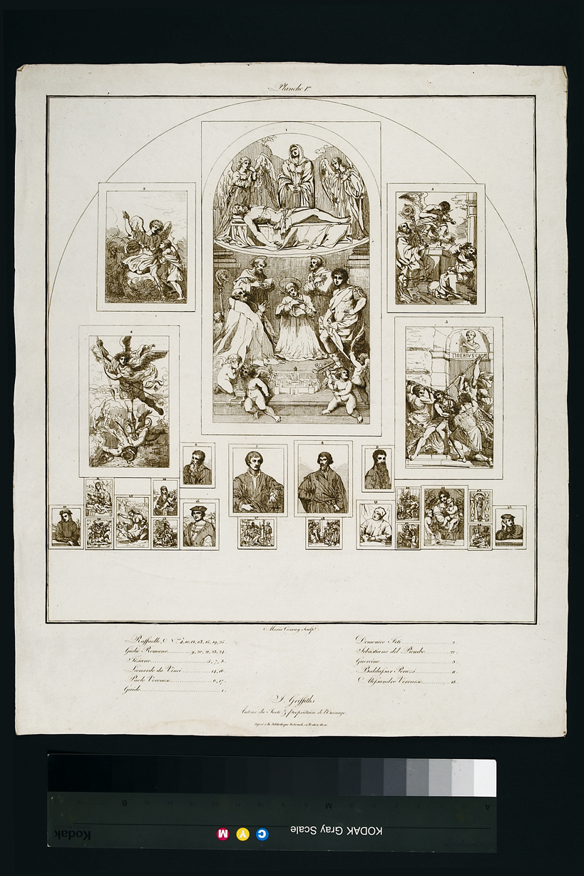 Madonna con Bambino/ figure maschili e figure femminili (stampa, serie) di Cosway Hadfield Maria, Sanzio Raffaello, Reni Guido, Fetti Domenico, Barbieri Giovan Francesco detto Guercino, Vecellio Tiziano, Caliari Paolo detto Veronese, Pippi Giulio detto Giulio Romano, Peruzzi Baldassarre, Leonardo da Vinci, Luciani Sebastiano detto Sebastiano del Piombo (inizio sec. XIX)