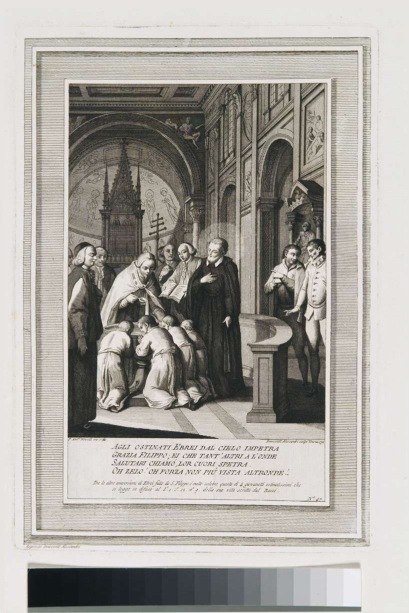 episodi della vita di San Filippo Neri (stampa, serie) di Novelli Pietro Antonio, Alessandri Innocente (seconda metà sec. XVIII)