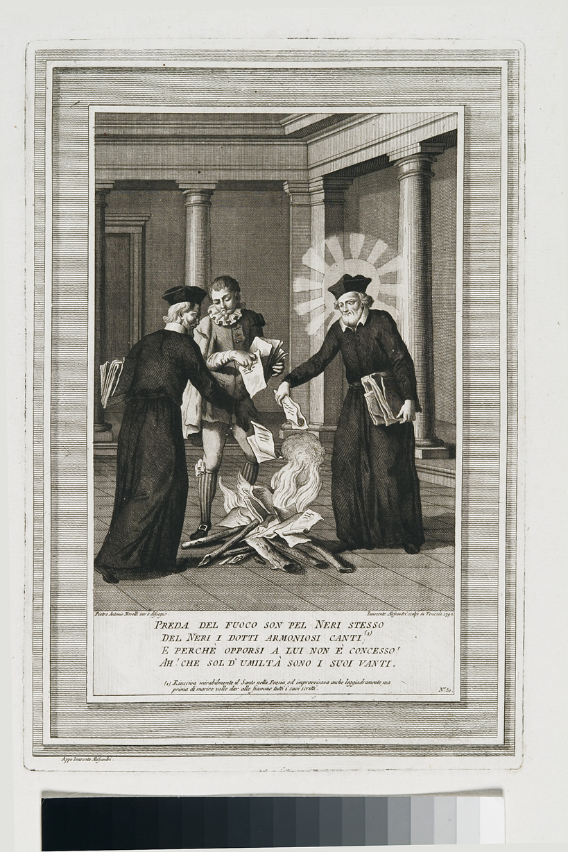 episodi della vita di San Filippo Neri (stampa, serie) di Novelli Pietro Antonio, Alessandri Innocente (seconda metà sec. XVIII)