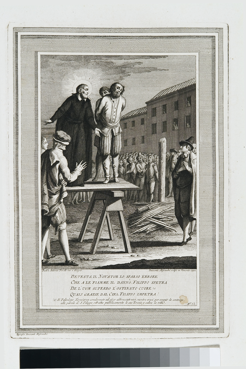 episodi della vita di San Filippo Neri (stampa, serie) di Novelli Pietro Antonio, Alessandri Innocente (seconda metà sec. XVIII)